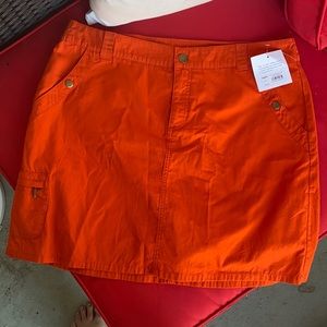 NWT Croft & Barrow orange skort size 14